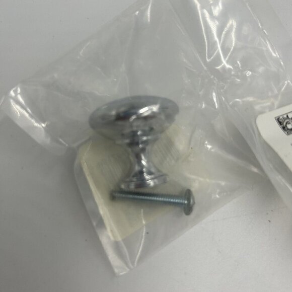 Lot of 2 Liberty Hardware P50154C-CHR-C Satin Chrome Round Cabinet Knob NEW - Picture 2 of 4